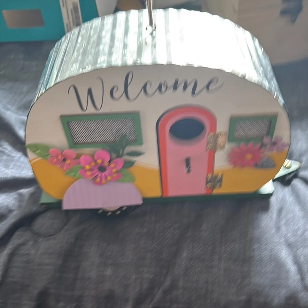 Colorful Welcome Birdhouse